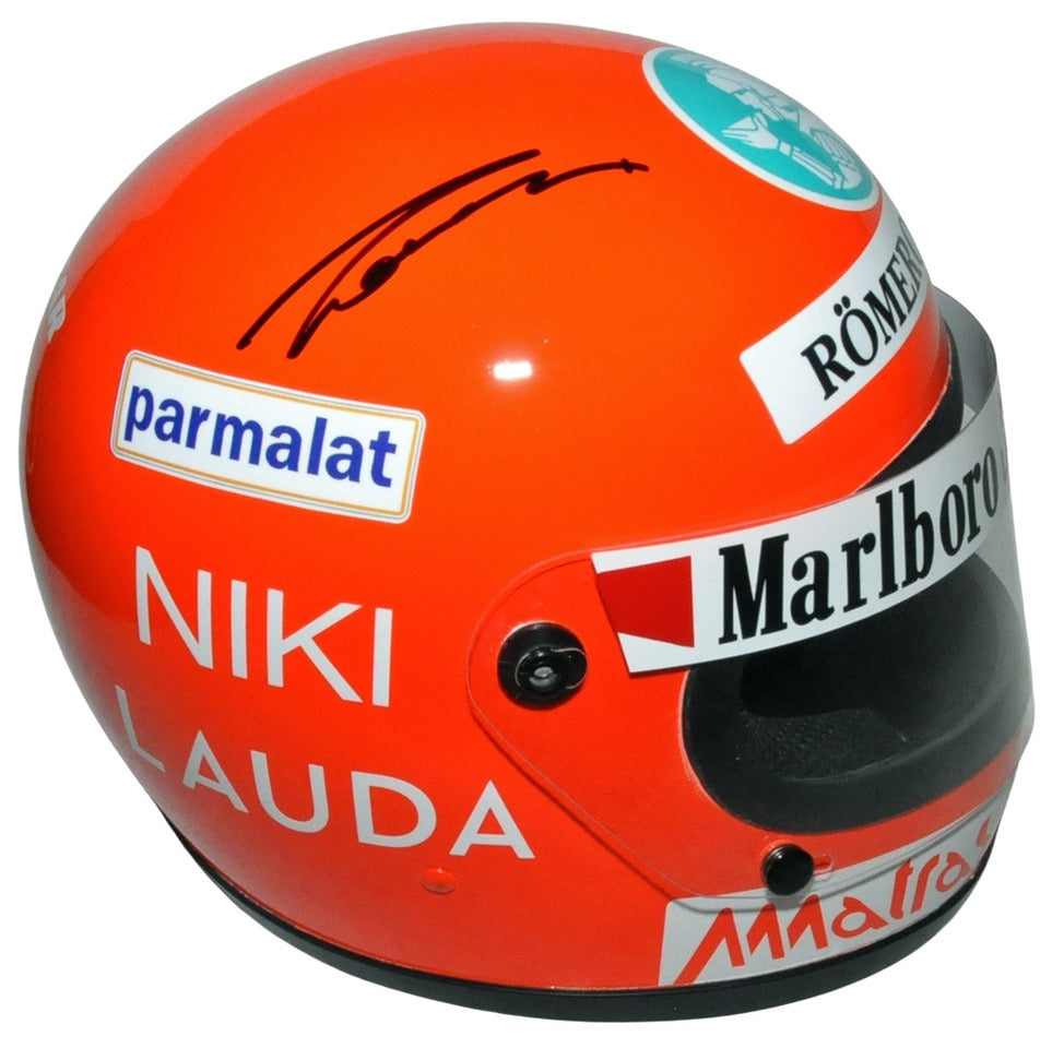 Niki Lauda Signed Ferrari 1977 Full Scale Replica Helmet - SOLD