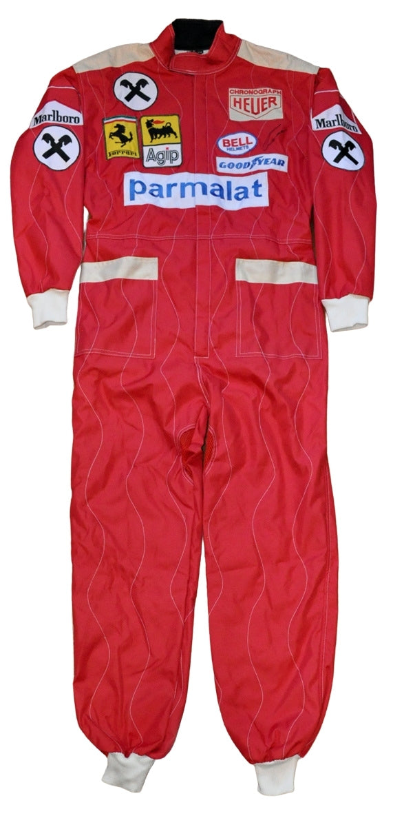 NIKI LAUDA SIGNED FERRARI 1977 F1 REPLICA Race SUIT