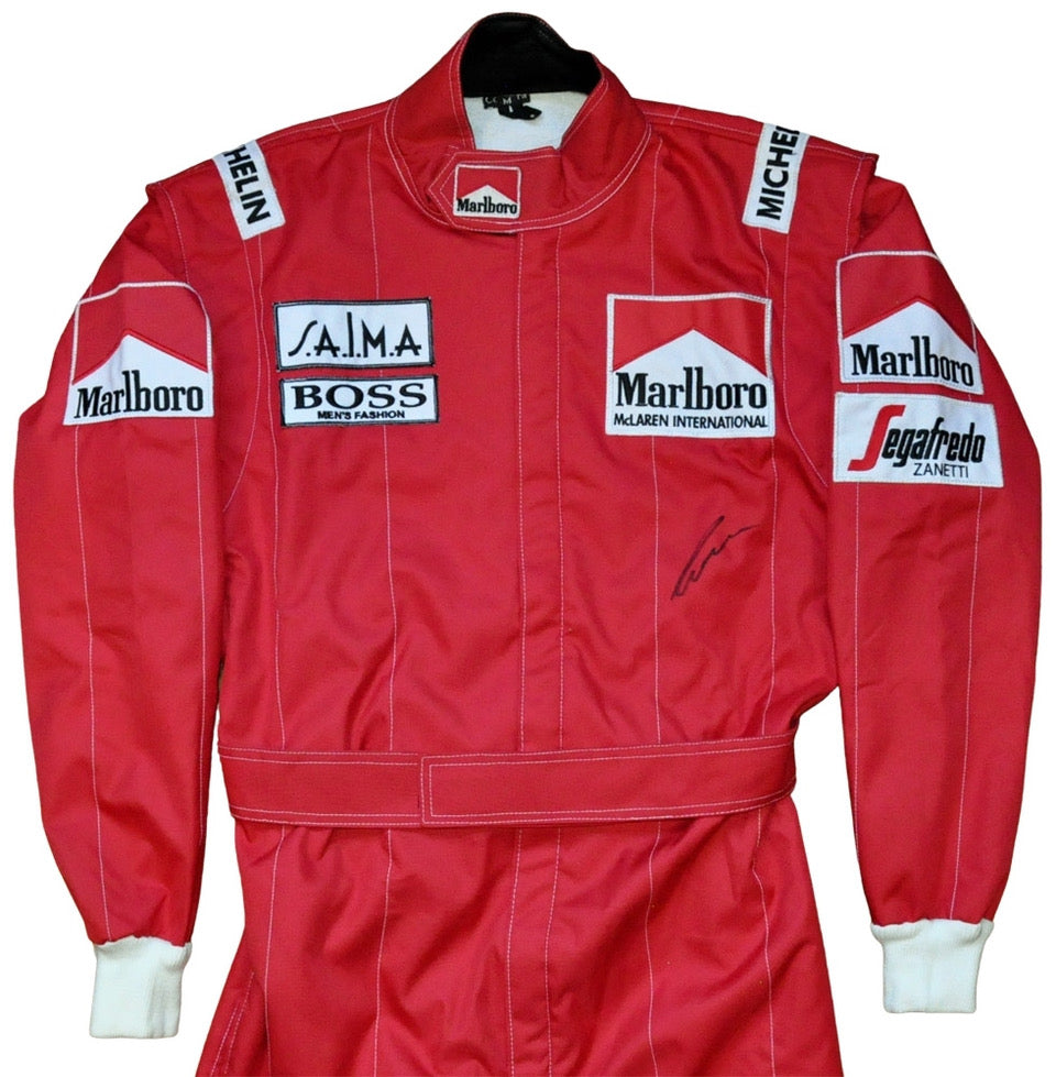 NIKI LAUDA SIGNED McLaren 1984 F1 REPLICA Race SUIT