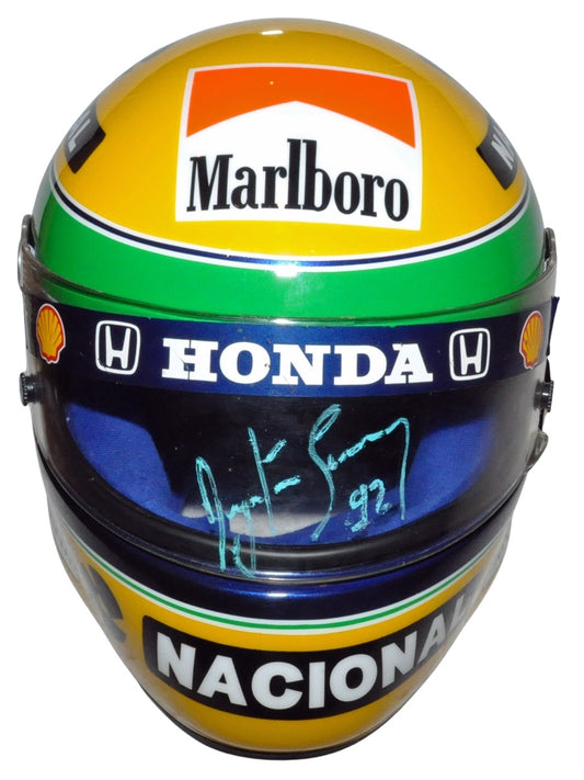 Ayrton Senna Signed F1 1992 Full Scale Replica Helmet - SOLD