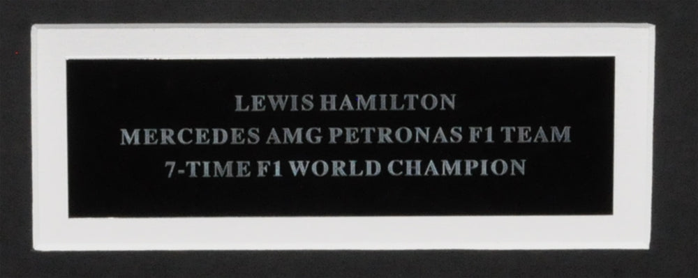 LEWIS HAMILTON Signed White Mercedes Replica Glove Photos Montage Frame